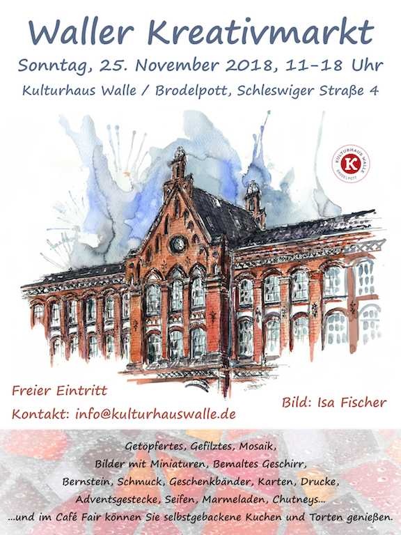 Kulturhaus Brodelpott Waller Kreativmarkt Poster