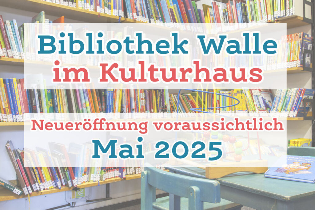 Bibliothek Grafik Wiederöffnung in Mai 2025